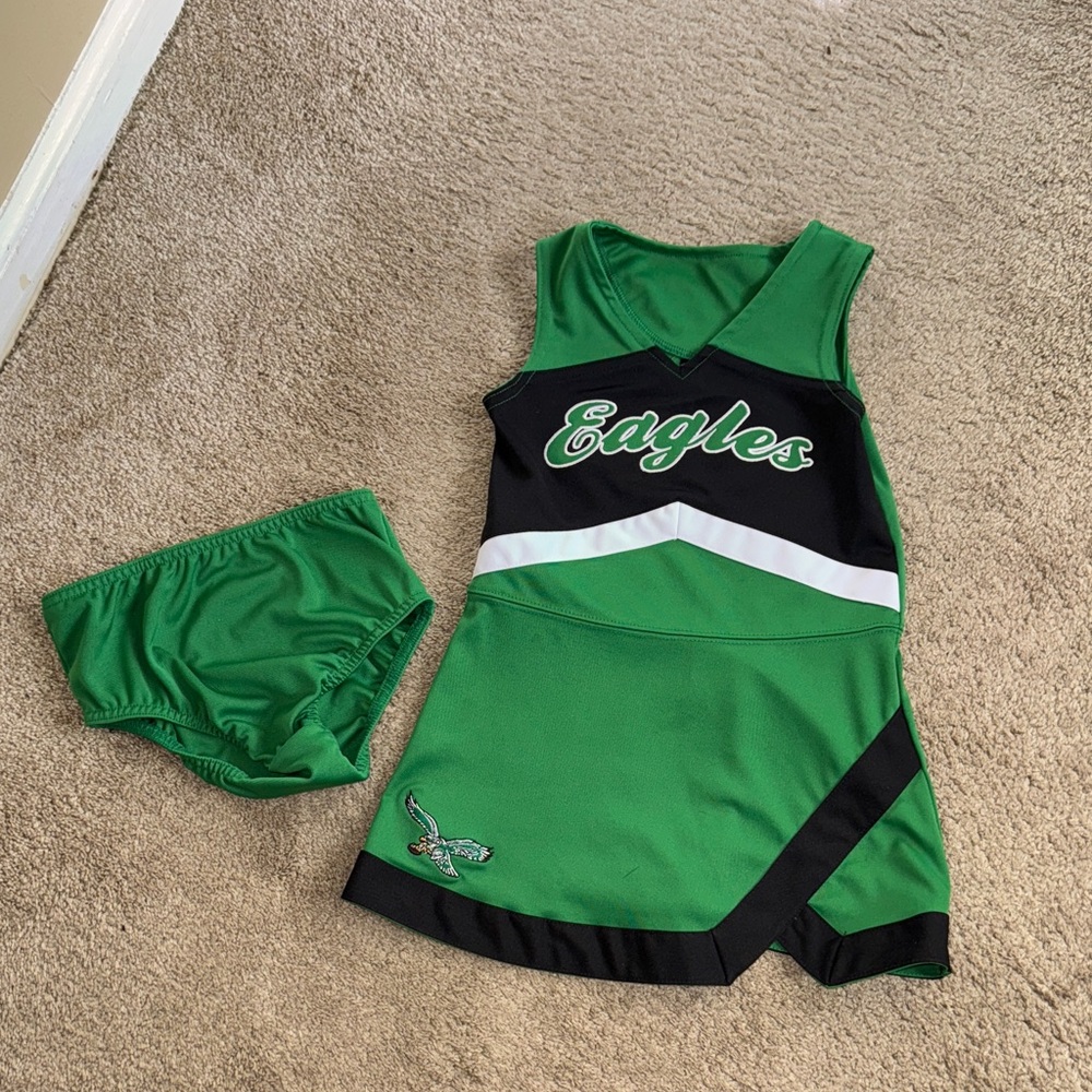 Eagles Green and Black Cheerleading dress with panty